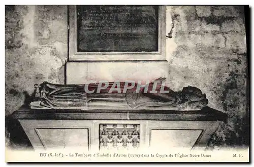 Cartes postales Eu Le tombeau d&#39Ysabelle d&#39Artois dans la crypte de l&#39eglise Notre Dame