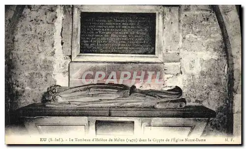 Cartes postales Eu Le tombeau d&#39Helene de Melun dans la crypte de l&#39eglise Notre Dame