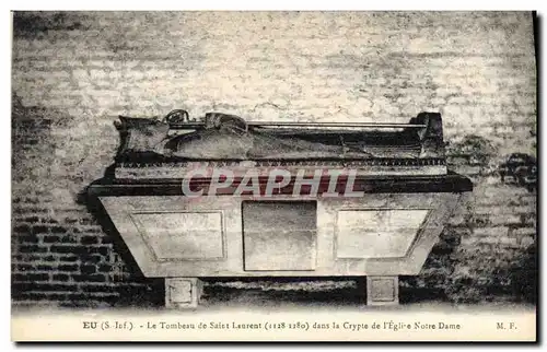 Cartes postales Eu Le tombeau de Saint Laurent dans la crypte de l&#39eglise Notre Dame
