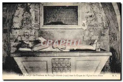 Cartes postales Eu Le tombeau de Philippe d&#39Artois dans la crypte de l&#39eglise Notre Dame