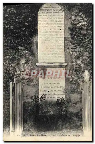 Cartes postales Chatillon Coligny Le tombeau de Coligny