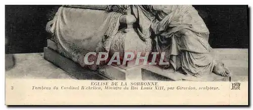Cartes postales Paris Eglise de la Sorbonne Tombeau du cardinal de Richelieu