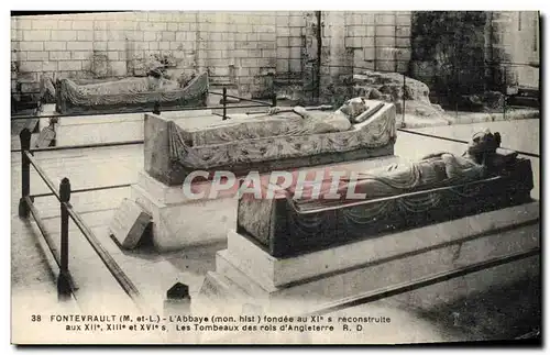 Cartes postales Fontevrault L&#39abbaye Les tombeaux des rois d&#39Angleterre