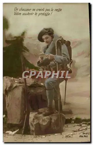 Cartes postales Militaria Chasseurs alpins