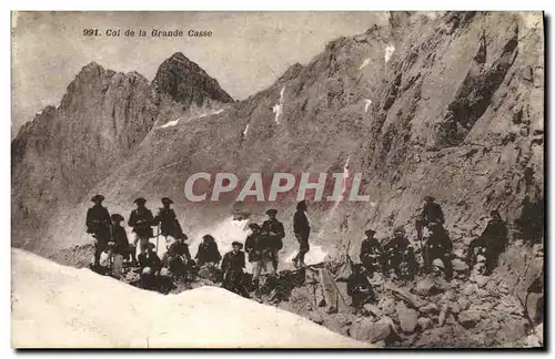 Cartes postales Militaria Chasseurs alpins Col de la Grande Casse