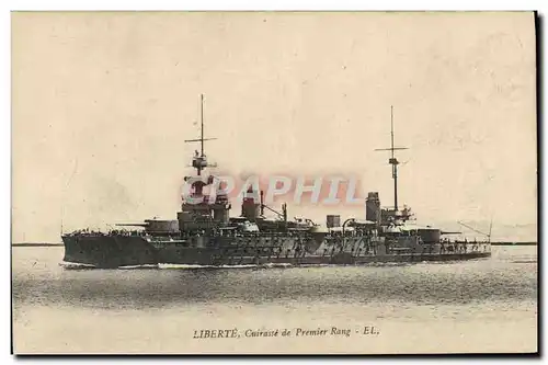 Cartes postales Bateau Liberte Cuirasse de Premier rang