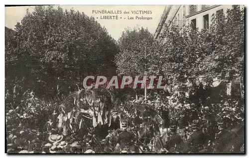 Cartes postales Bateau Funerailles des victimes du Liberte Les Prolonges