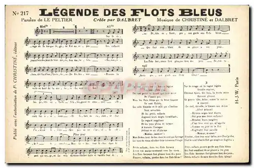 Cartes postales Legendes des flots bleus Le Peltier Christine Dalbret