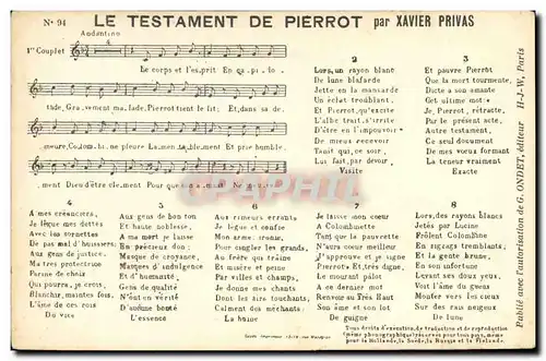 Ansichtskarte AK Le testament de Pierrot Xavier Privas