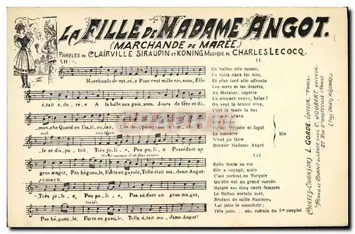 Ansichtskarte AK La fille de Madame Angot Marchande de maree Clairville Siraudin Koning Charles Lecocq