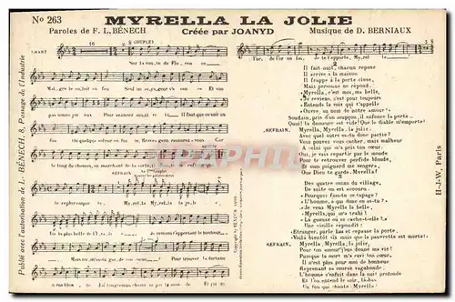 Cartes postales Myrella la Jolie Benech Joanyd Berniaux