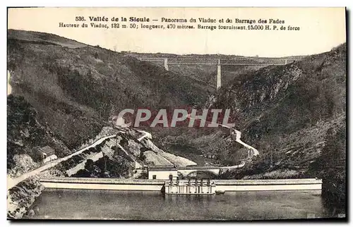 Ansichtskarte AK Vallee de la Sioule Panorama du viaduc et du barrage des Fades