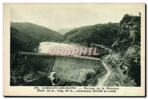 Cartes postales Lamalou les Bains Barrage de la Biconque Electricite