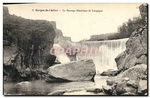 Cartes postales Gorges de l&#39Allier Le barrage electrique de Langogne Electricite