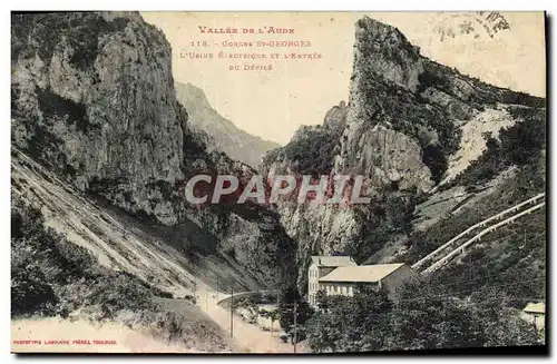 Cartes postales Gorges St Georges L&#39usine electrique et l&#39entree de defile Electricite