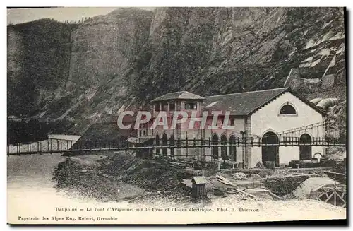 Cartes postales Dauphine Le pont d&#39Avignonet sur le Drac et l&#39usine electrique Electricite