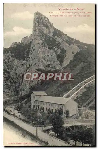 Ansichtskarte AK Vallee de l&#39Aude Usine electrique pres Axat Entree des gorges de St Georges Electricite