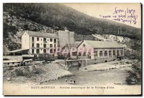 Ansichtskarte AK Saut Mortier Station electrique de la riviere d&#39Ain Electricite