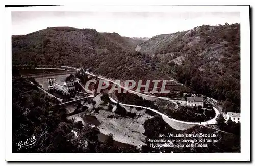 Cartes postales Vallee de la Sioule Panorama sur le barrage et l&#39usine hydro electrique des Fades Electricite