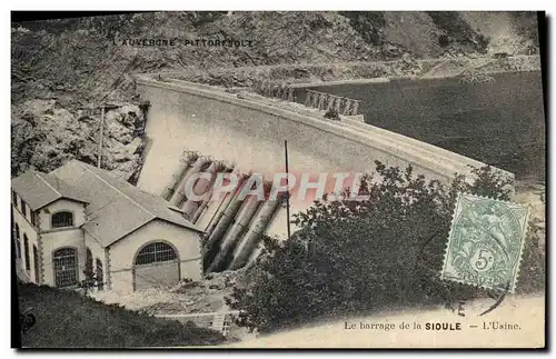 Cartes postales Le barrage de la Sioule L&#39usine Electricite