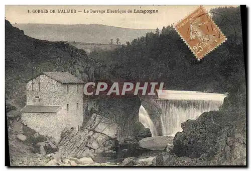 Cartes postales Gorges de l&#39Allier Le barrage electrique de Langogne Electricite