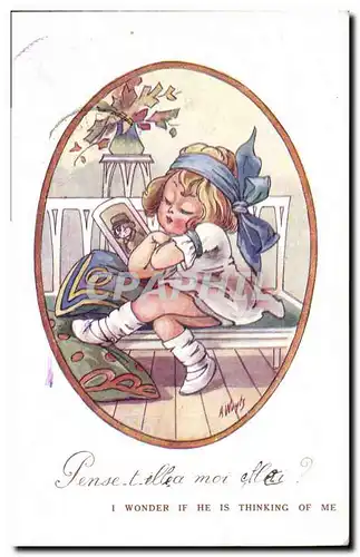 Cartes postales Fantaisie Illustrateur Enfant Enfant