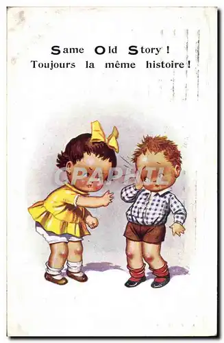 Ansichtskarte AK Fantaisie Illustrateur Enfants Toujours la meme histoire