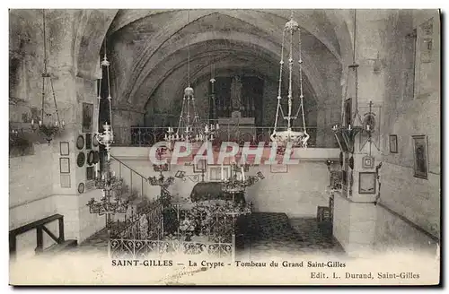 Cartes postales Saint Gilles La crypte Tombeau du Grand Saint Gilles