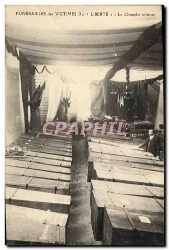 Ansichtskarte AK Funerailles des victimes du Liberte La chapelle ardente