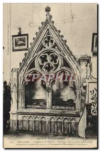 Cartes postales Espagnac Interieur de l&#39eglise Tombeau de la prieure Elisabeth