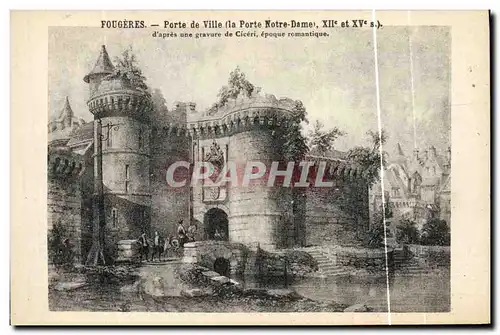 Ansichtskarte AK Fougeres Porte de ville La Porte Notre Dame