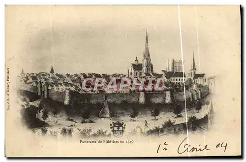 Cartes postales Panorama de Pithiviers en 1540