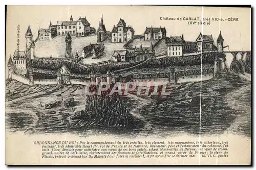 Cartes postales Chateau de Carlat pres Vis sur Cere