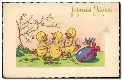 Cartes postales Poussins Paques