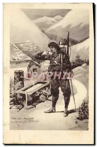 Cartes postales Militaria Chasseurs Alpins