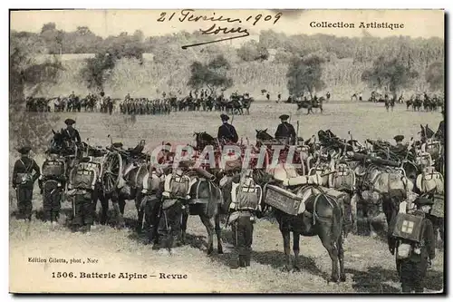 Cartes postales Militaria Chasseurs Alpins Revue Croix Rouge