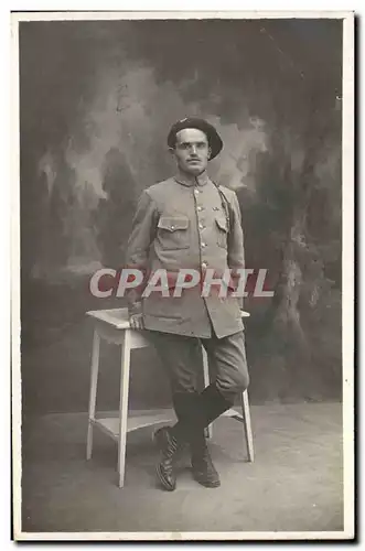 CARTE PHOTO Militaria Chasseurs Alpins