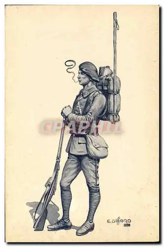 Cartes postales Militaria Chasseurs Alpins