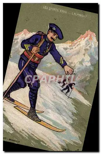 Cartes postales Militaria Chasseurs Alpins L&#39alpinisme Beauvais