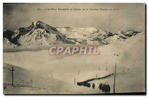 Ansichtskarte AK Militaria Chasseurs Alpins La dent Parrachee et glacier de la Vanoise en hiver
