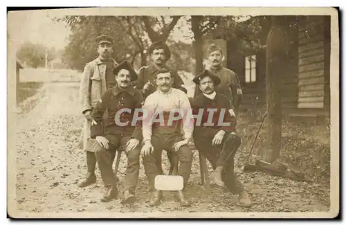 CARTE PHOTO Militaria Chasseurs Alpins