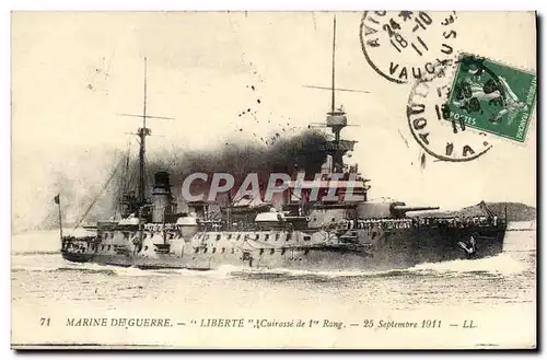 Cartes postales Bateau Liberte Cuirasse de 1er rang