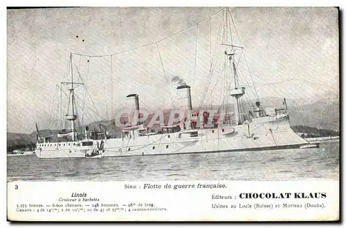 Cartes postales Bateau Linois Croiseur a barbette