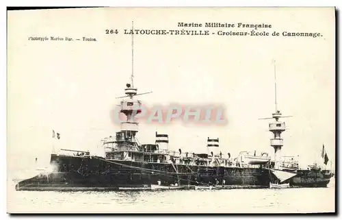 Cartes postales Bateau Latouche Treville Croiseur Evole de canonnage