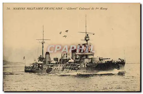 Cartes postales Bateau Liberte Cuirasse de 1er rang