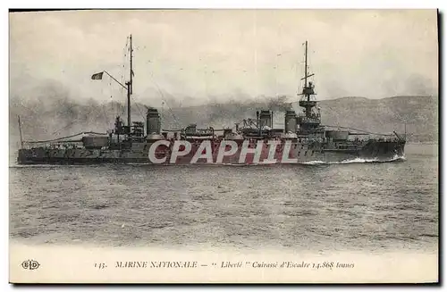 Cartes postales Bateau Liberte Cuirasse d'escadre