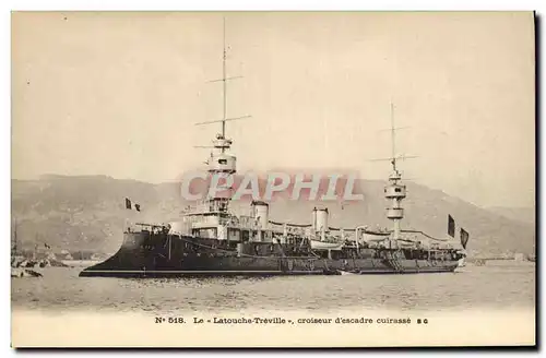 Cartes postales Bateau Le Latouche Treville Croiseur d'escadre Cuirasse