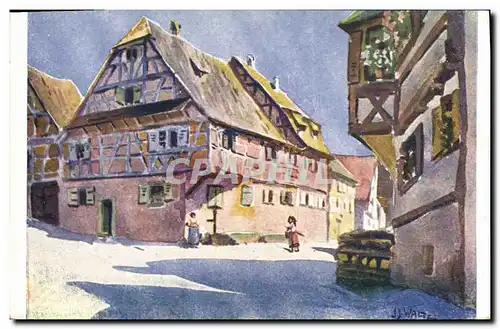 Cartes postales Folklore Alsace Hansi TOP