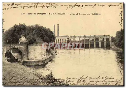 Cartes postales Electricite Perigord St Capraise Usine et barrage des Tuillieres