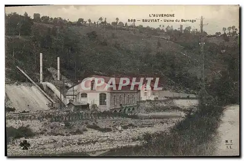 Cartes postales Electricite Sauviat Usine du barrage